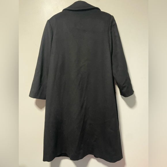 Vintage Fen-nelli Black 100% Wool Long Coat - Picture 10 of 10